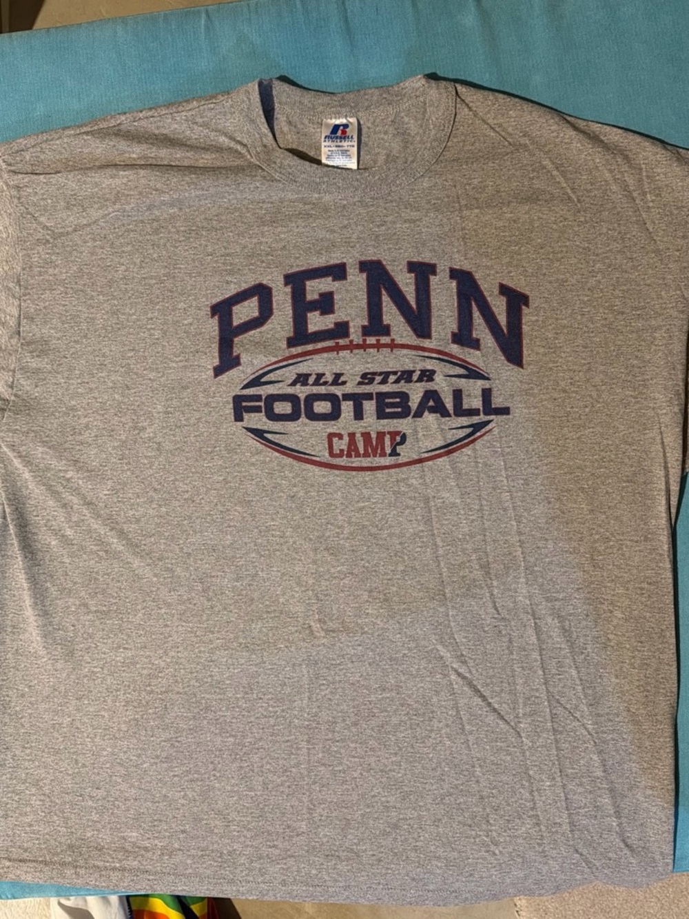 Russell Athletic Gray Short-Sleeve Penn All Star Football Camp Tee